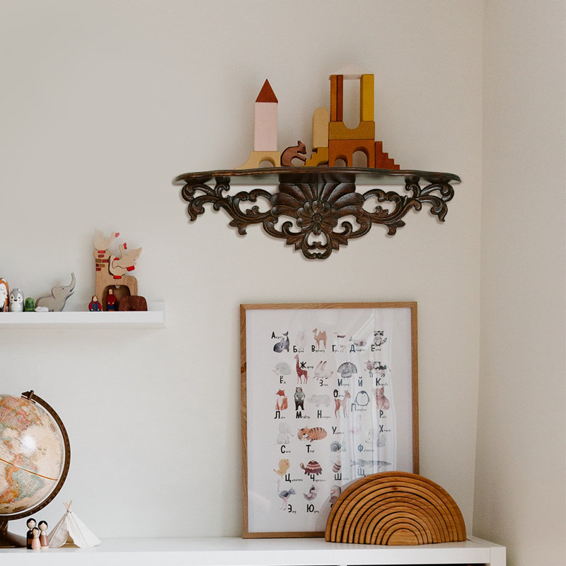 Manitoga 29" Wide Pine Solid Wood Floating Shelf