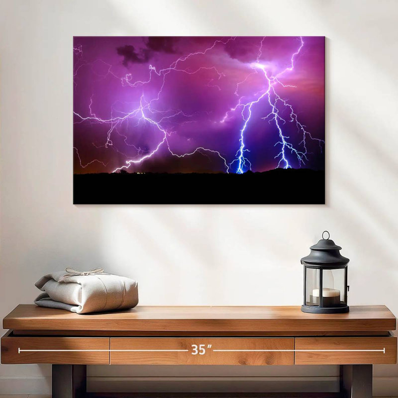 Alvord Arlington Lightning Storm, H 32 po x l 48 po