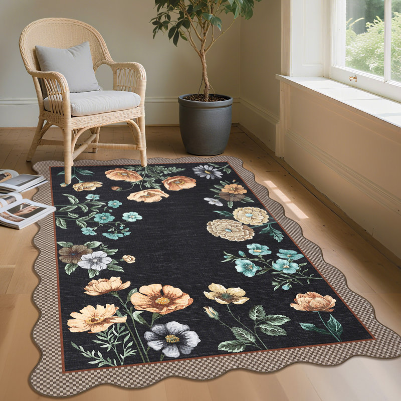 Tapis Farmhouse Floral, Rectangle 5' x 7'
