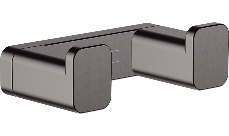 Hansgrohe AddStoris Double Hook, Brushed Black Chrome