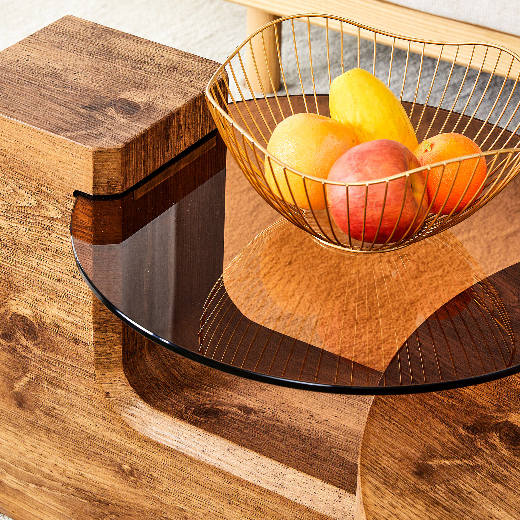 George Oliver Table basse détachable double en noir, mode Grace ...