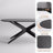 69.4" Wide Oval Wooden Dining Table with Metal Legs-867759539