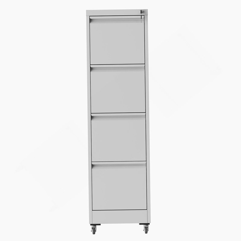 Classeur mobile verrouillable à quatre tiroirs en métal pour une organisation améliorée dans la maison et le bureau, Blanc