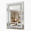 Grand miroir suspendu en cristal Crystal Diamond