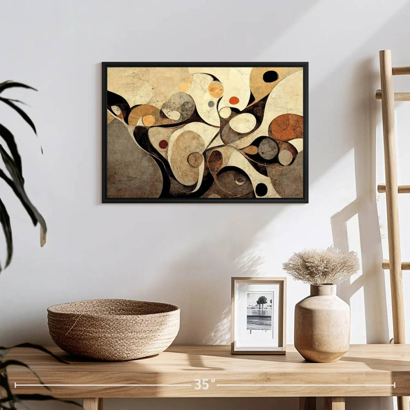 Tourbillons de tons terreux abstraits Avery, H 13 po x l 19 po