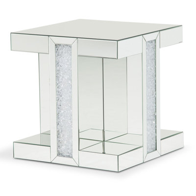 Montreal Mirrored Glass Top End Table