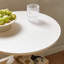 Table d'appoint ronde à 2 niveaux en bois massif avec tablette inférieure-574690925