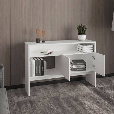 Bellagio 48.7" Wide 2-Tier Narrow Bellagio Console Table With Double-Door Cabinet