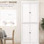 Garde-manger 72,5 po - blanc avec 4 portes et tablettes réglables pour le rangement de la salle à manger