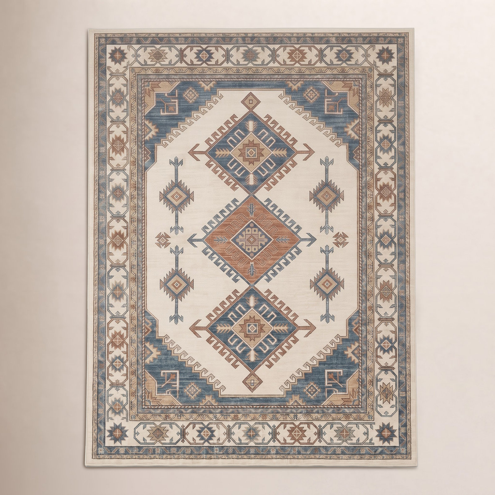 Roshni Hand-Woven Geometric Wool Rug, Runner 2'3" x 8'