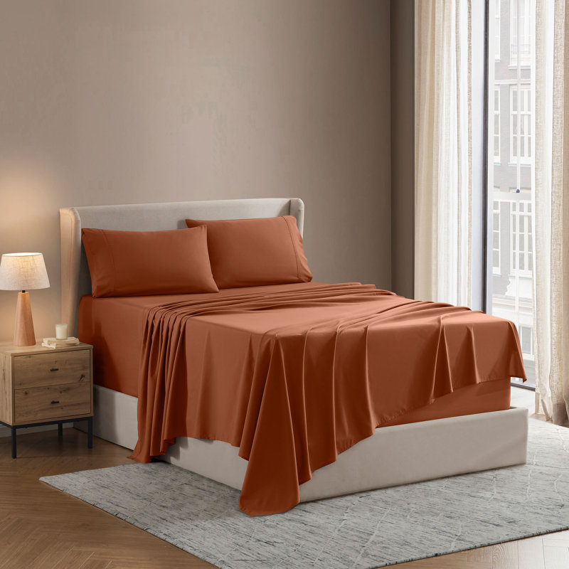 Luxury Collection Classic Smooth Thread Sheet Set, Sequoia Brown, Split King