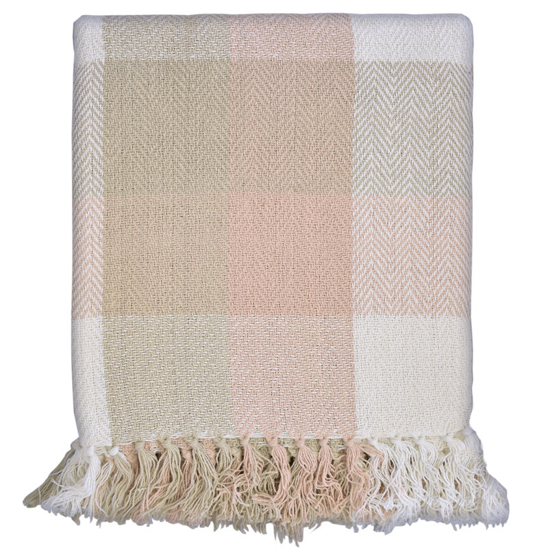 Jeté 100% coton Martine, Taupe, l 80 po x P 60 po