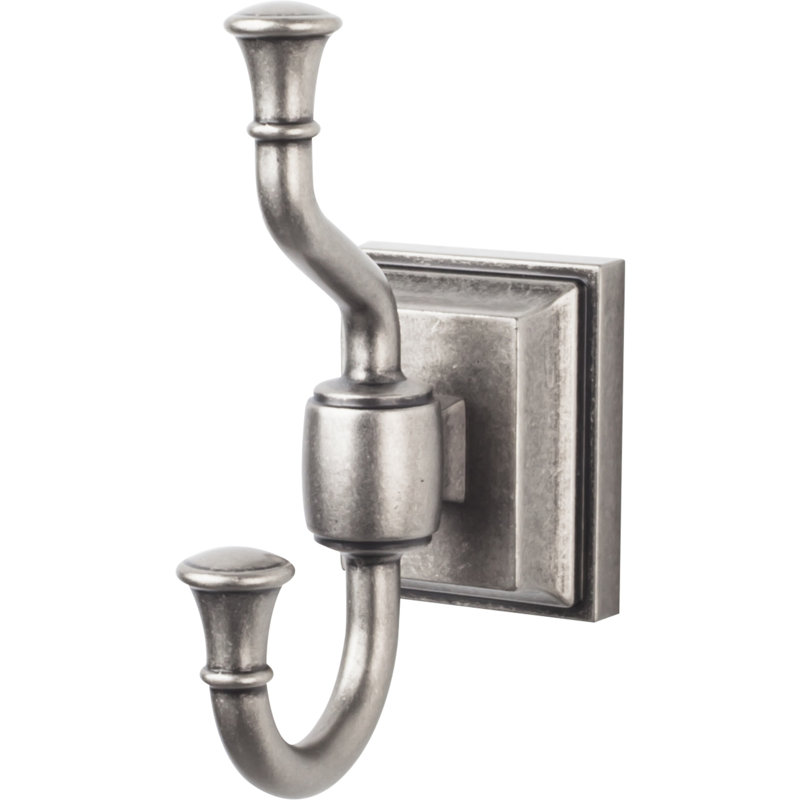 Stratton Bath Wall Mounted Hooks, Antique Pewter