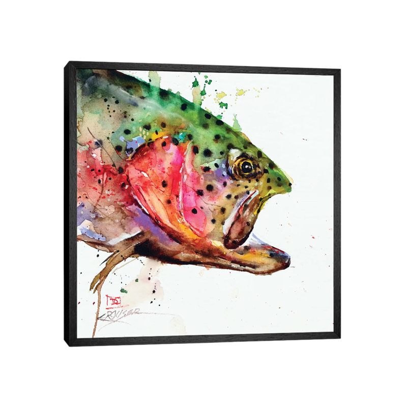 Wild Rainbow 1 Piece Painting on Canvas, 45.72 cm H x 45.72 cm W, Black Framed