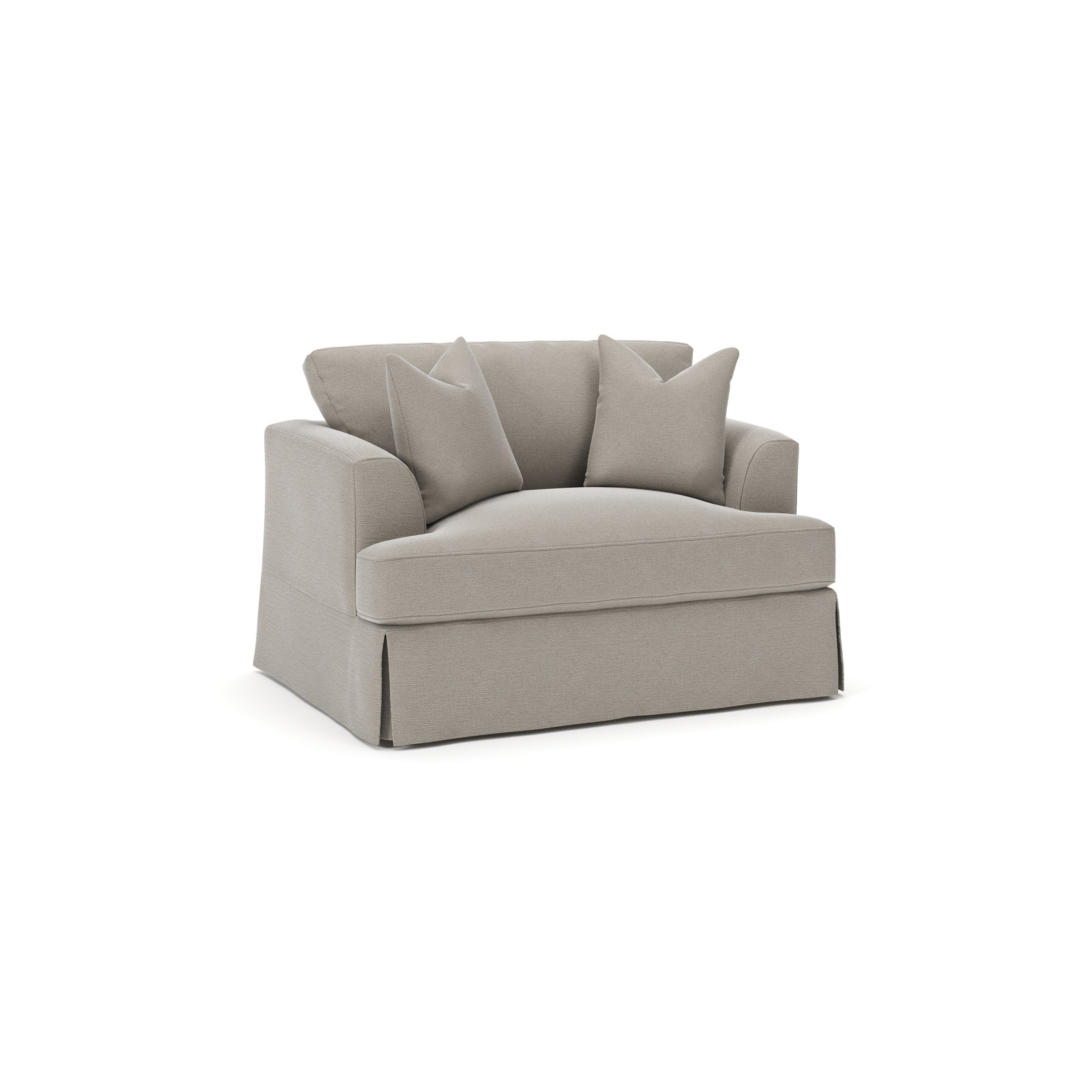 Lucia Upholstered Armchair, Drusky Linen Sustain® Basketweave