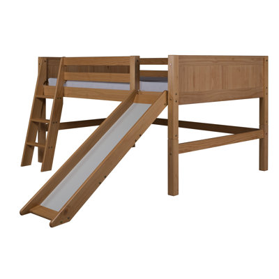 Lit mezzanine simple en bois massif Friedemar