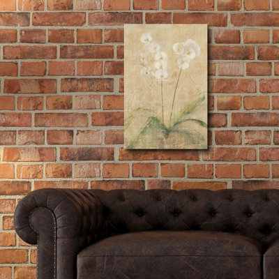 Art mural en verre rouge «Orchid» par Cheri Blum, Red Barrel Studio®, 24 po x 36 po