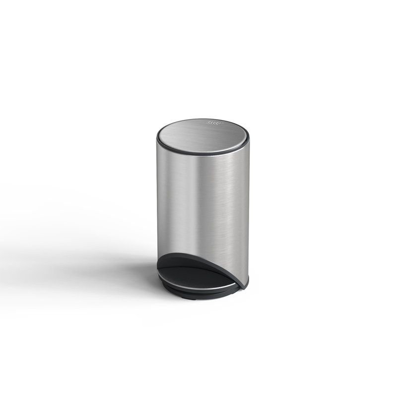 Joseph Joseph Arc Easy-push Pedal Trash Can, Stainless Steel, 2.6