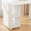 Bureau extensible, bureau avec tablettes de rangement et roulettes mobiles, bureau pliable pour petits appartements et bureaux, marbre blanc