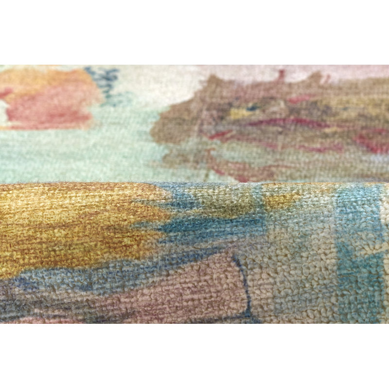 Tapis Calliope tufté à la main en PET, à motifs abstraits, 2,74 m x 3,66 m, 9' x 12'