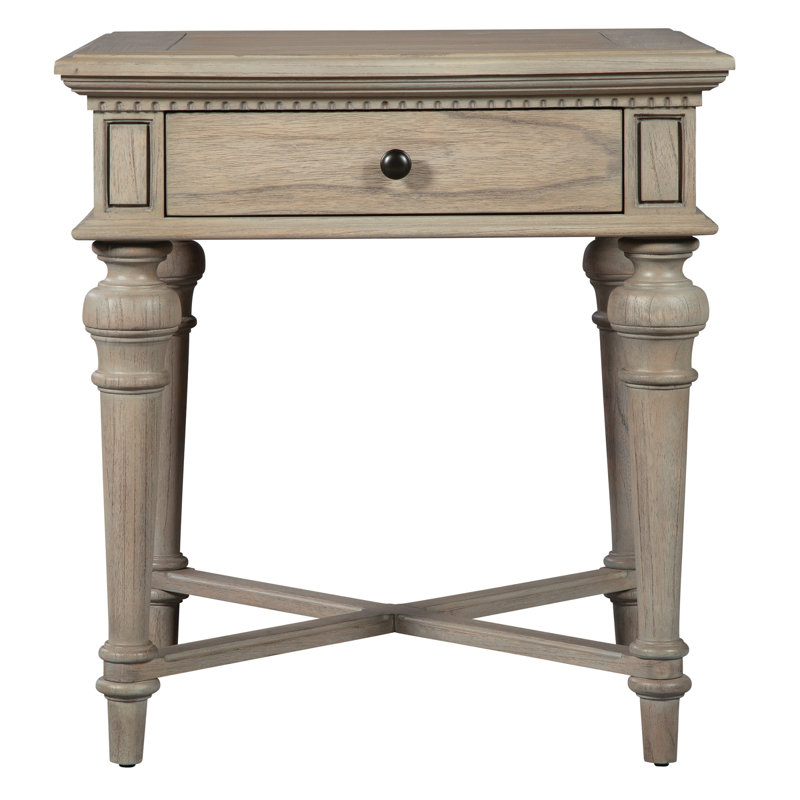 Solid Wood Cross Legs End Table