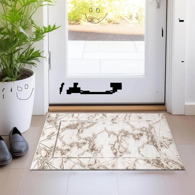 Abstract Flokati Area Rug
