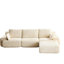 Canapé modulaire à 3 places en mousse viscoélastique beige, pour animaux de compagnie, personnalisable, sans assemblage pour le salon Canapé modulaire très profond à compression, assemblage, espaces multiples idéaux-1295626912