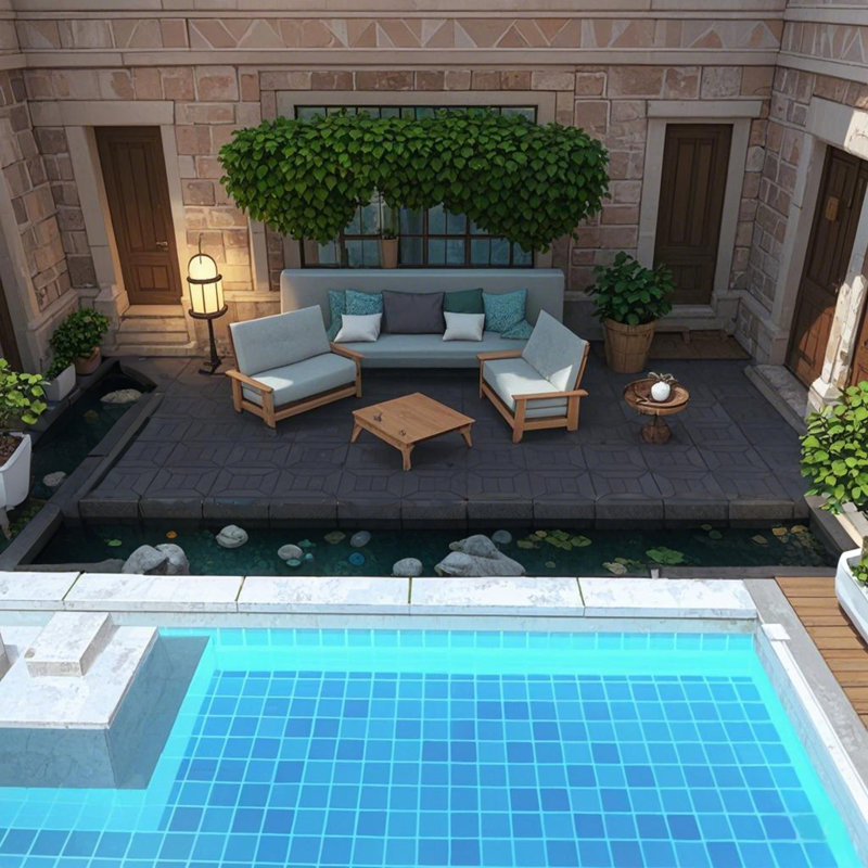 DIY Module Interlocking Decking Tiles Floor Tile