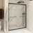 60 In. W X 72 In. H Double Sliding Framed Shower Door In Matte Black Finish