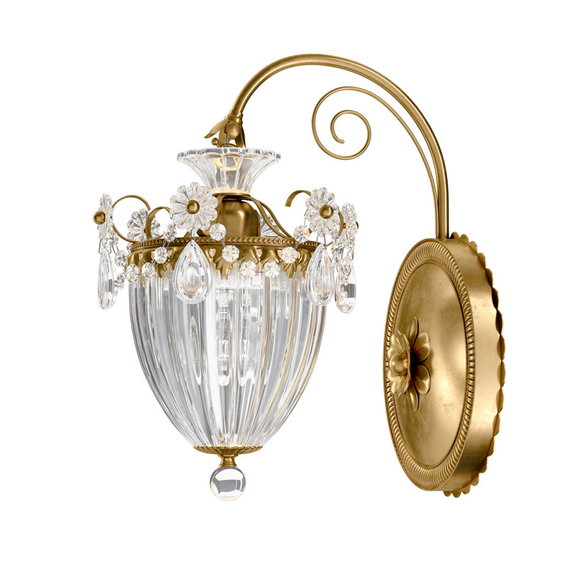 Bagatelle 1 - Light Armed Sconce, Heirloom Gold, Heritage Clear