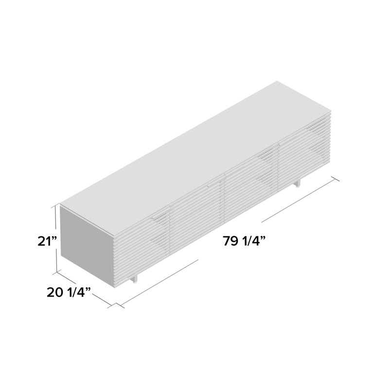 Corridor TV Stand for TVs up to 85", Natural Walnut