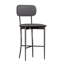 Tabourets de bar de 29,5 po de hauteur avec dossier - tabourets de bar très larges, cuir résistant aux égratignures et structure en acier (1PCS)-1215762258