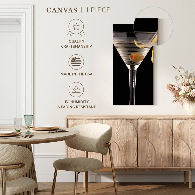 Dry Martini Cocktail, 30" H x 15" W