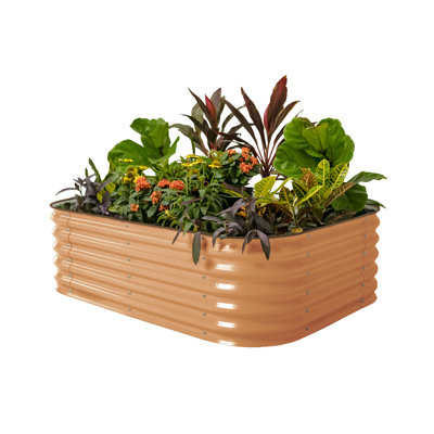 17" Tall 6 In 1 Modular Metal Outdoor Raised Garden Bed