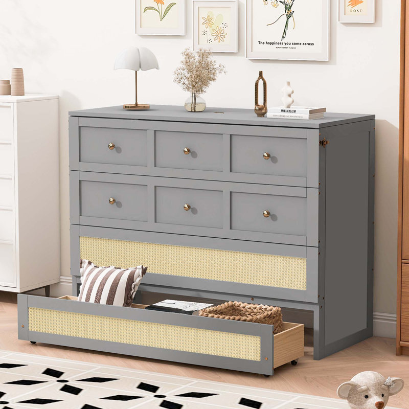 Lit escamotable avec grands tiroirs Murphy, Gray