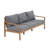 Solid Wood Patio Sofa with Cushions-113103518