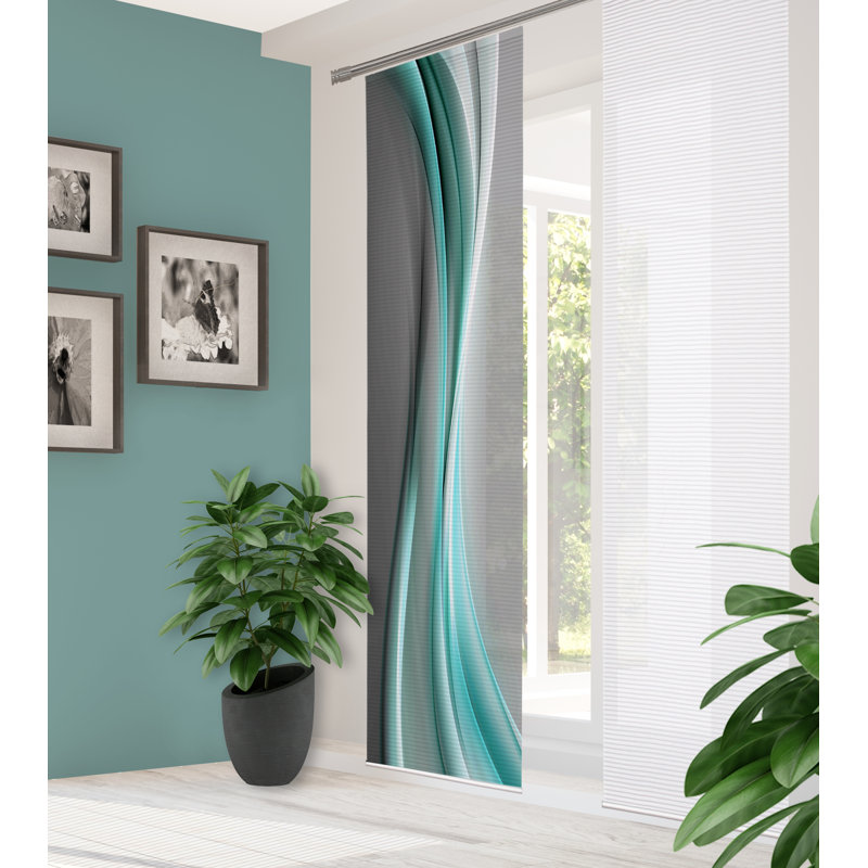 Semi Sheer Sliding Panel Single Panel, Mint