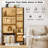 55.5" Tall Bookcase With 2-door Cabinet Metal Frame Freestanding Display Rack