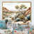 Toile avec cadre flottant or
