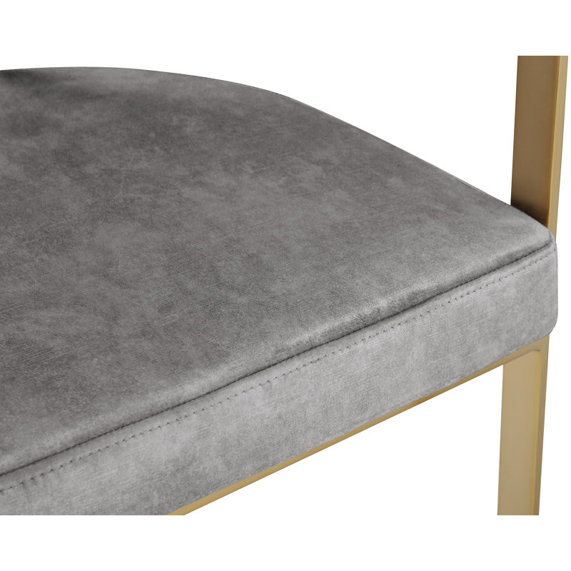 Fauteuil en velours Marcello, Velours gris