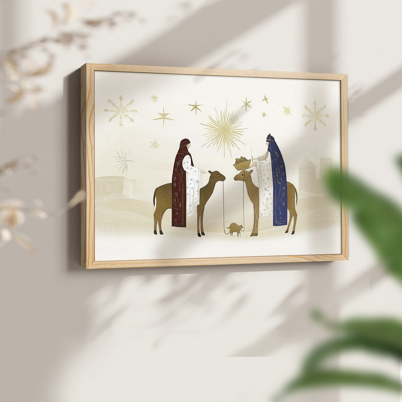 Art de Noël - CCxxxx - reproduction encadrée, H 16 po x l 20 po, Naturel