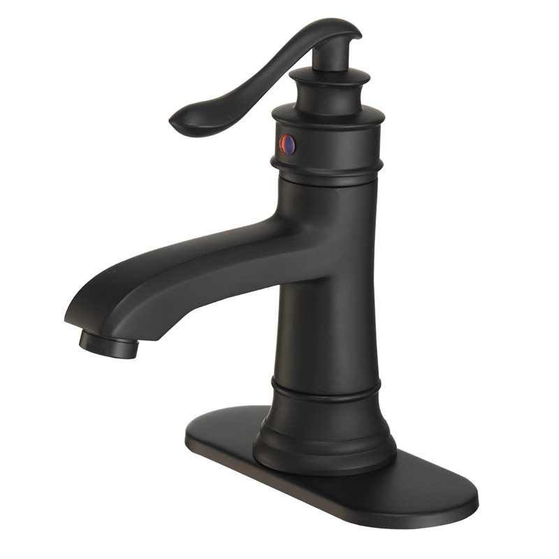Robinet de salle de bain à un trou, Noir
