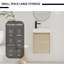 Meuble-lavabo simple 8,9 po Seychelle avec plateau en céramique