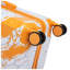 20-Inch Orange Polycarbonate Hard Shell Carry-On Spinner Suitcase