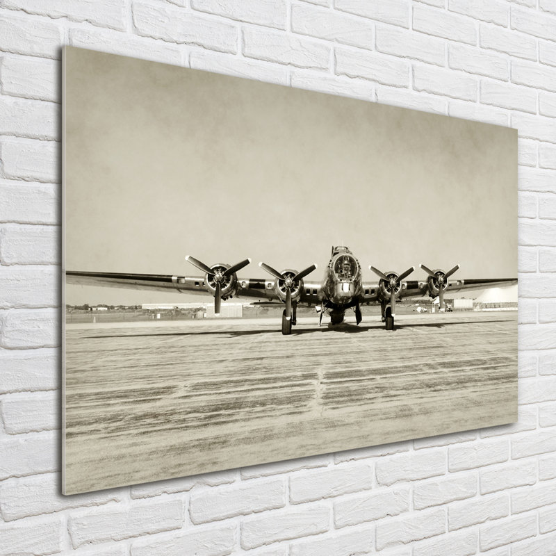 An Old Bomber - No Frame Print on Glass