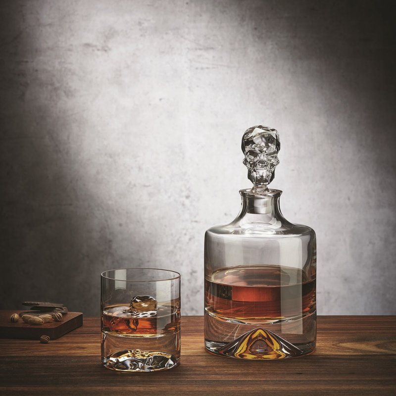 Shade 3 - Piece Crystal Lead Free Crystal Whiskey Decanter Set