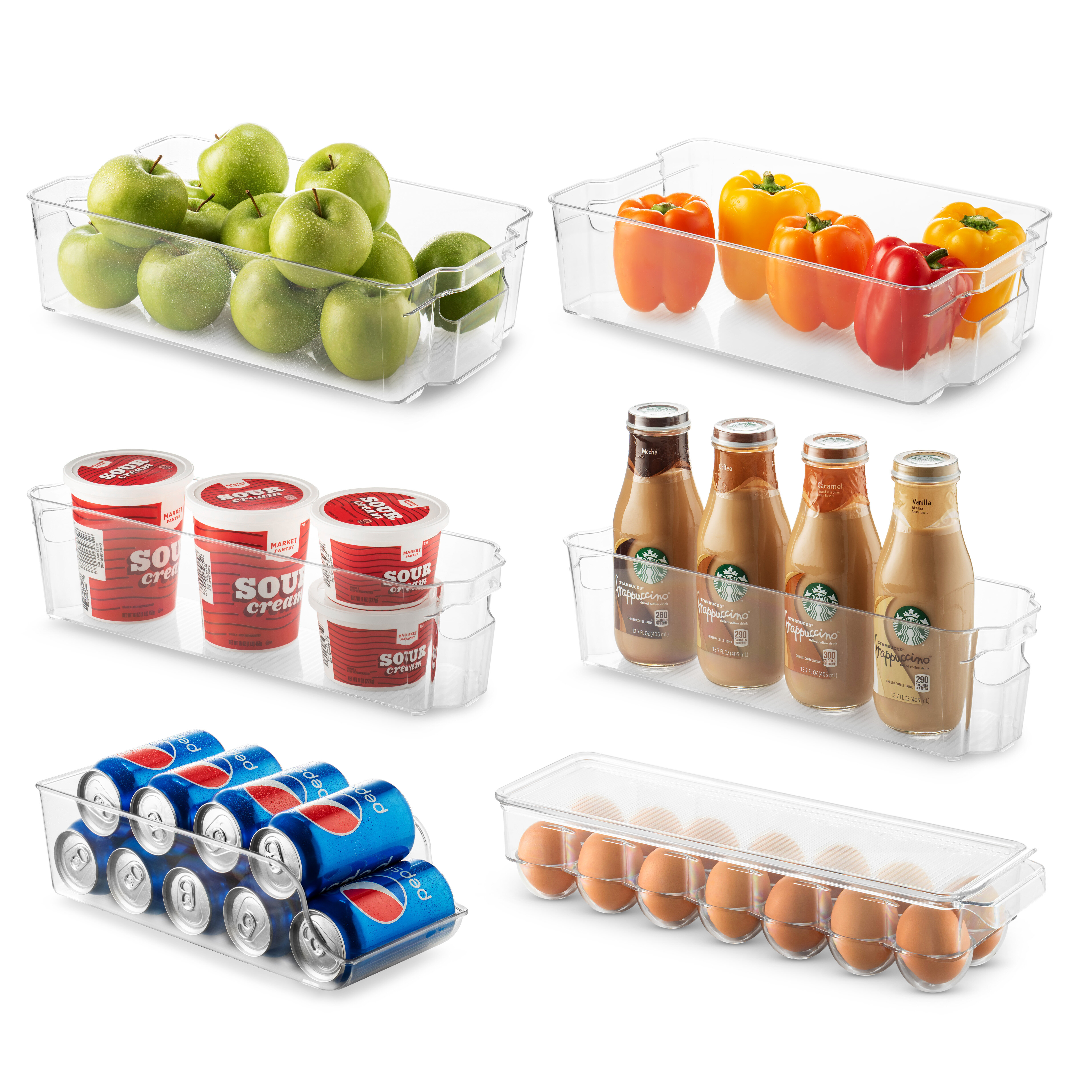 Fridge Organizer,1 Pack Refrigerator Organizer Bins, Fridge Organizers and  Storage Clear with Handle & Lid, Fruit Containers for Fridge, Fridge Storage  To Keep Fresh for Food, Vegetables,5L