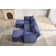 Calkins Modular Couch Sofa Storage Seats And Double Reversible Ottomans, Blue