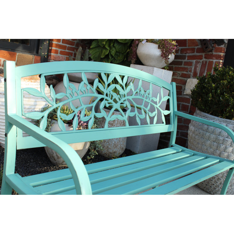 Banc de jardin en acier Finnis, Blue