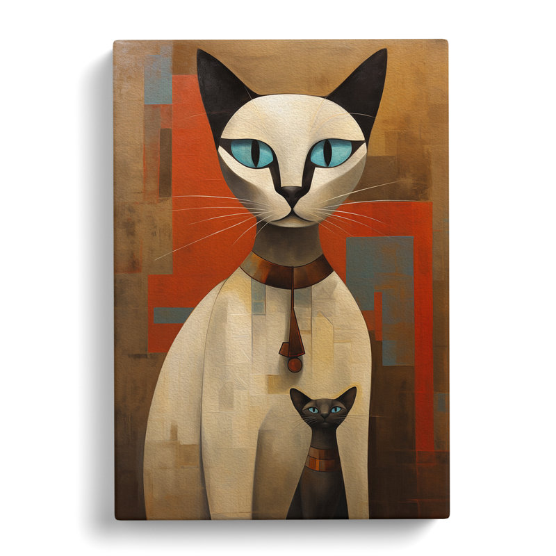 Siamese Cat Dadaism - No Frame Print, 50cm H x 35cm W x 3cm D